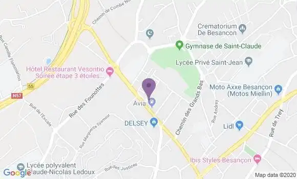 Localisation Crédit Agricole Agence de Besançon Saint Claude