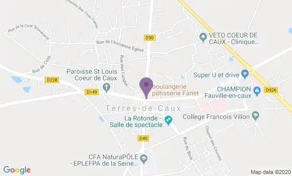 Localisation Crédit Agricole Agence de Fauville en Caux