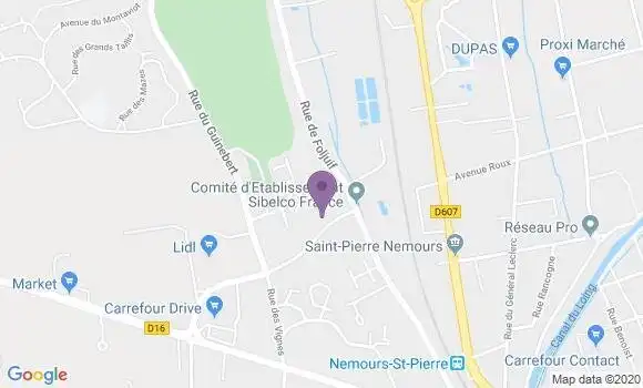 Localisation Crédit Agricole Agence de Saint Pierre lès Nemours
