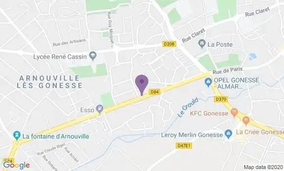 Localisation LCL Agence de Gonesse