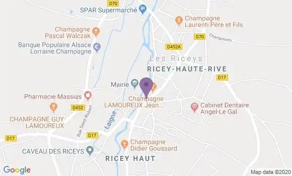Localisation Crédit Agricole Agence de Les Riceys