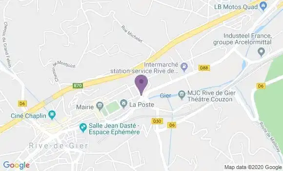 Localisation Crédit Agricole Agence de Rive de Gier Dorian