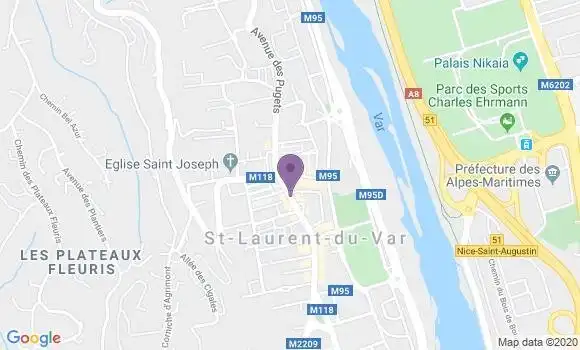 Localisation LCL Agence de Saint Laurent du Var