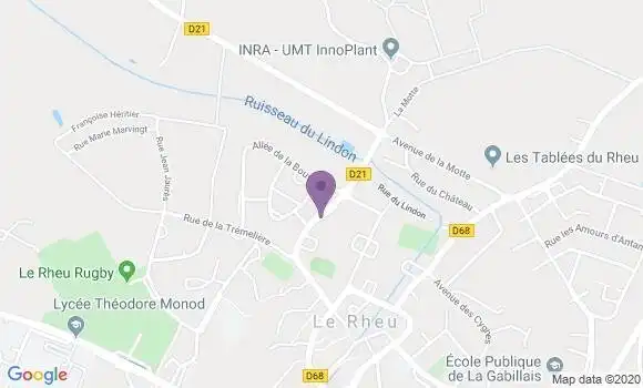 Localisation Crédit Agricole Agence de Le Rheu