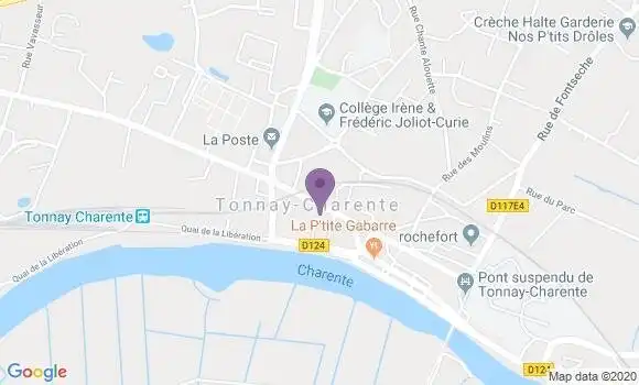 Localisation Crédit Agricole Agence de Tonnay Charente