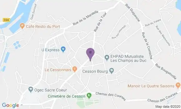 Localisation Crédit Agricole Agence de Saint Brieuc Cesson
