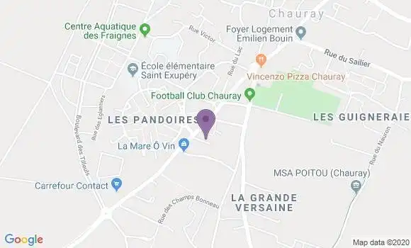Localisation Crédit Agricole Agence de Chauray