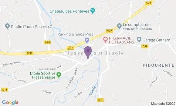Localisation Crédit Agricole Agence de Flassans sur Issole