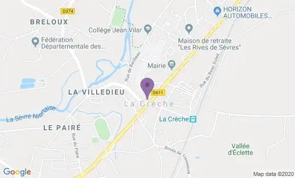 Localisation Crédit Agricole Agence de La Crèche