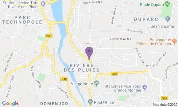 Localisation Crédit Agricole Agence de Rivière des Pluies