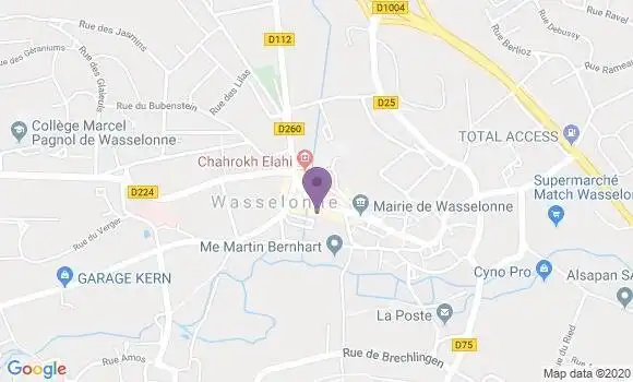 Localisation Crédit Agricole Agence de Wasselonne