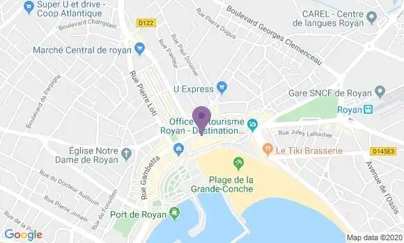 Localisation Crédit Agricole Agence de Royan Republique