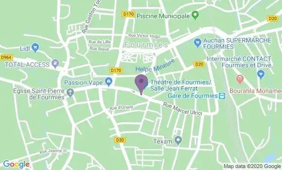 Localisation Crédit Agricole Agence de Fourmies