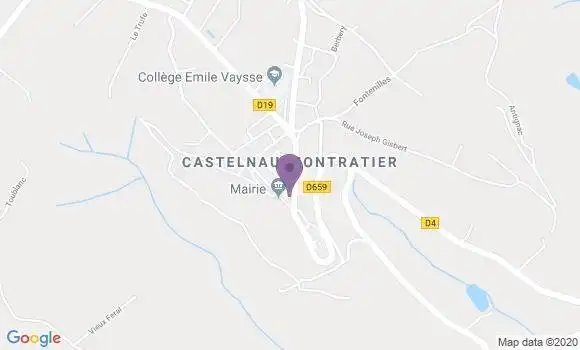Localisation Crédit Agricole Agence de Castelnau Montratier
