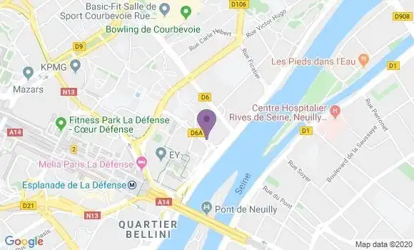 Localisation Crédit Agricole Agence de Courbevoie Doumer