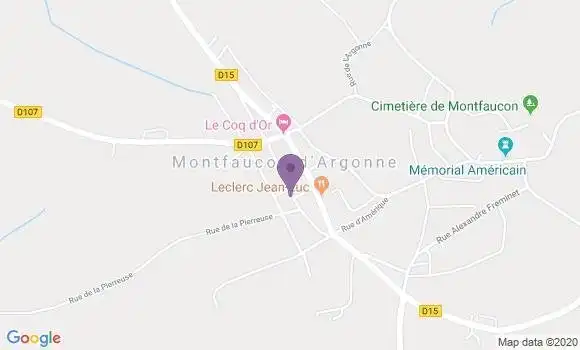 Localisation Crédit Agricole Agence de Montfaucon