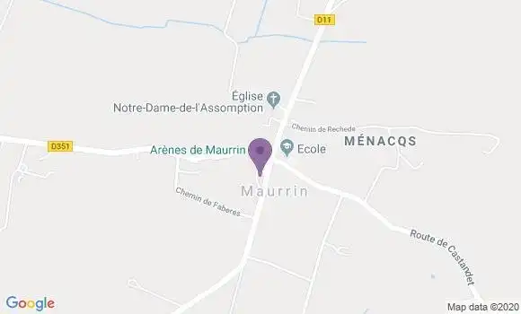 Localisation Crédit Agricole Agence de Maurin