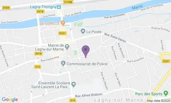 Localisation Crédit Agricole Agence de Lagny sur Marne