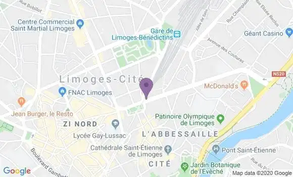 Localisation Crédit Agricole Agence de Limoges Habitat Conseil