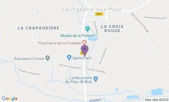 Localisation Crédit Agricole Agence de Lachapelle aux Pots