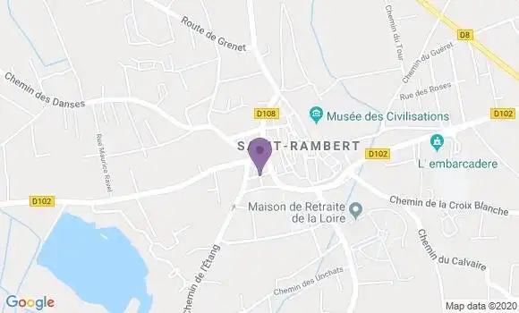 Localisation Crédit Agricole Agence de Saint Just Saint Rambert sur Loire