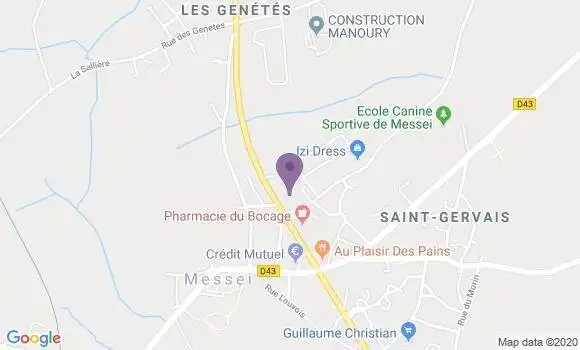 Localisation Crédit Agricole Agence de Messei