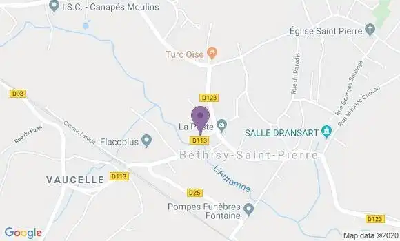 Localisation Crédit Agricole Agence de Béthisy Saint Pierre