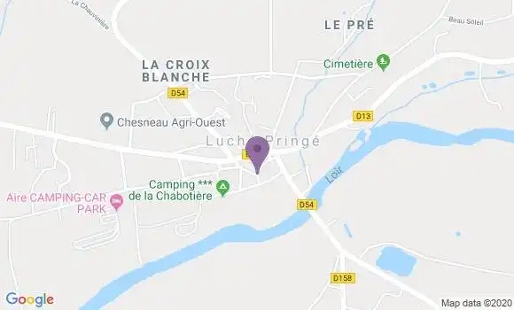 Localisation Crédit Agricole Agence de Luché Pringé