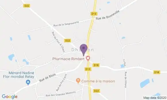 Localisation Crédit Agricole Agence de Dhuizon