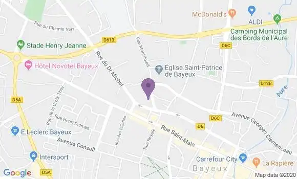 Localisation Crédit Agricole Agence de Bayeux