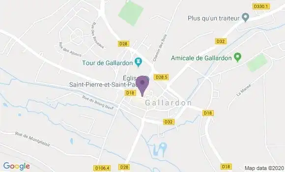Localisation Crédit Agricole Agence de Gallardon