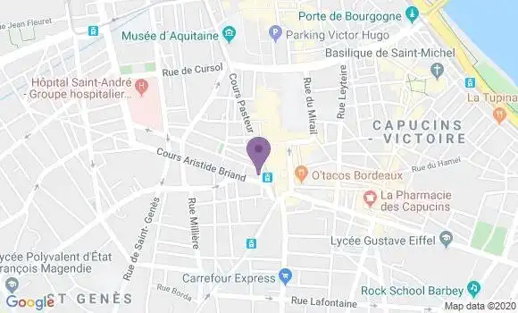 Localisation Crédit Agricole Agence de Bordeaux Victoire
