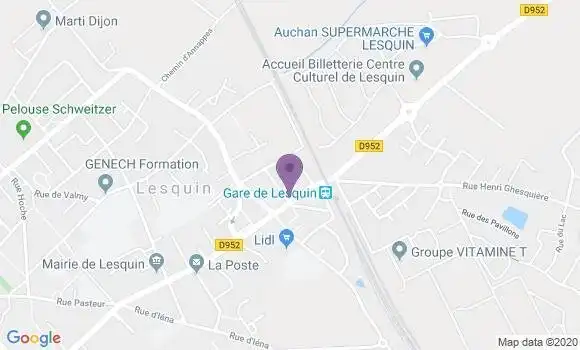 Localisation Crédit Agricole Agence de Lesquin