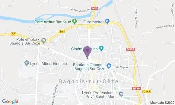 Localisation Crédit Agricole Agence de Bagnols sur Cèze Ladroit