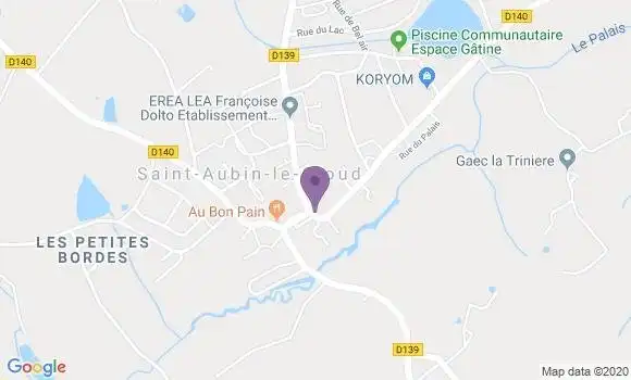 Localisation Crédit Agricole Agence de Saint Aubin le Cloud