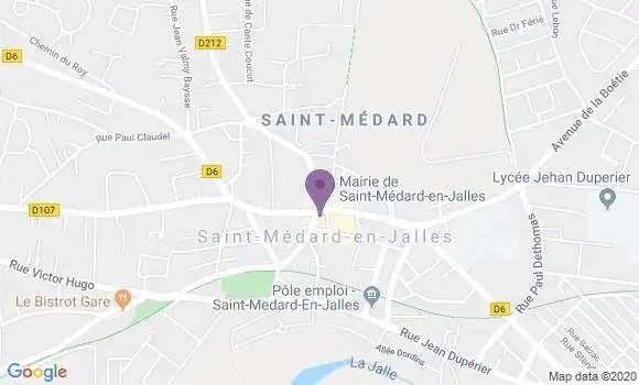 Localisation Crédit Agricole Agence de Saint Médard en Jalles