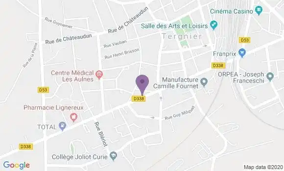 Localisation LCL Agence de Tergnier