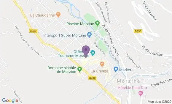Localisation Crédit Agricole Agence de Morzine