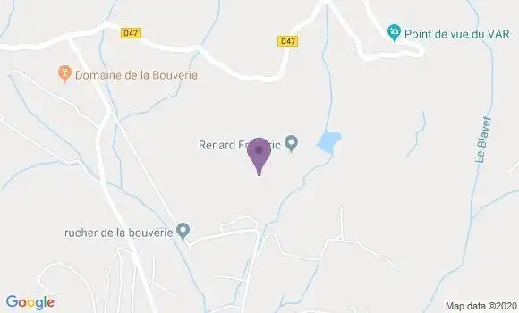 Localisation Crédit Agricole Agence de Roquebrune sur Argens la Bouverie