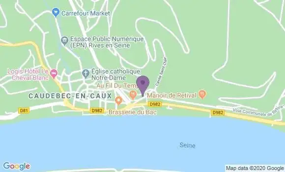 Localisation LCL Agence de Caudebec en Caux