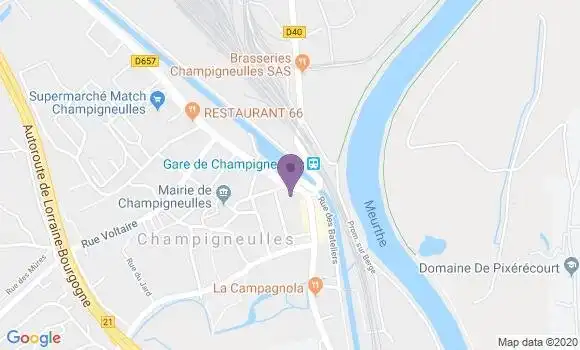 Localisation Crédit Agricole Agence de Champigneulles