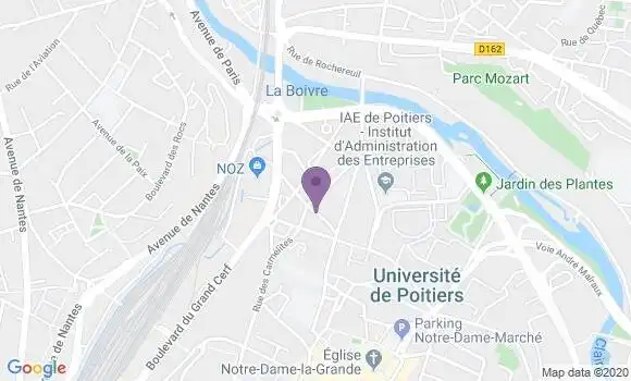 Localisation Crédit Agricole Agence de Poitiers Clos Gaultier