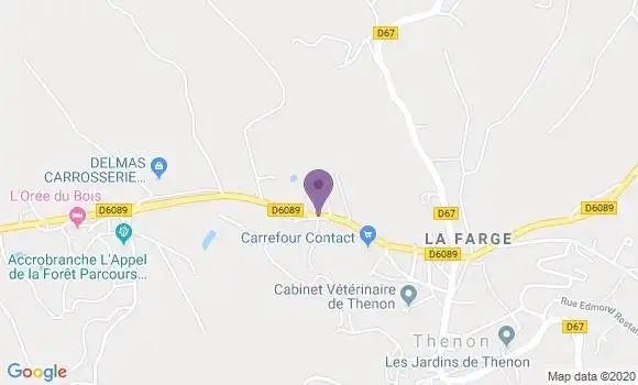 Localisation Crédit Agricole Agence de Thenon