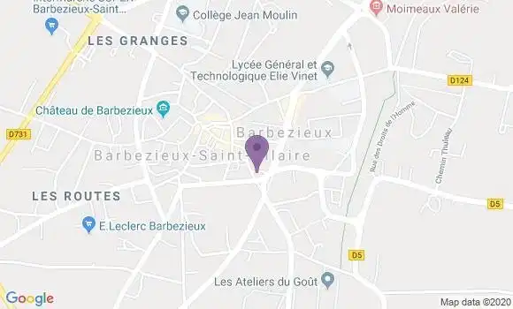 Localisation Crédit Agricole Agence de Barbezieux Saint Hilaire
