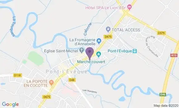 Localisation Société Générale Agence de Pont l