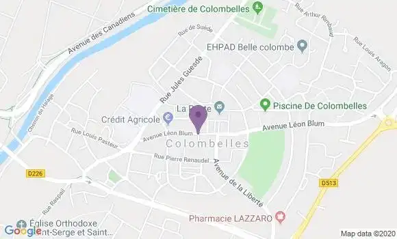 Localisation Crédit Agricole Agence de Colombelles