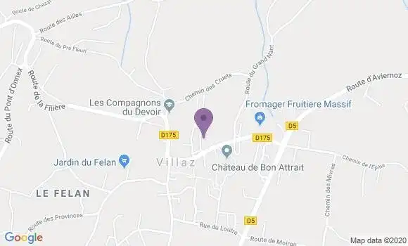 Localisation Crédit Agricole Agence de Villaz