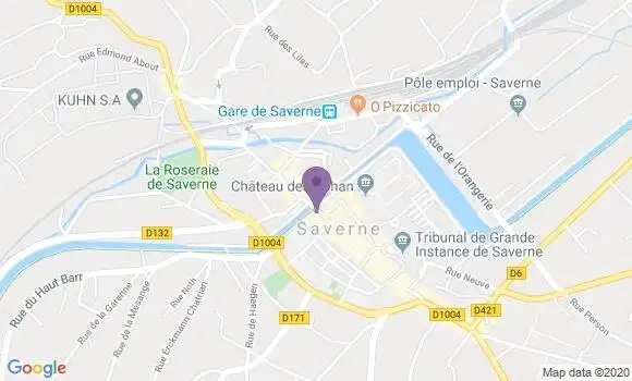 Localisation Crédit Agricole Agence de Saverne