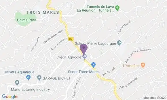 Localisation Crédit Agricole Agence de Le Tampon Trois Mares
