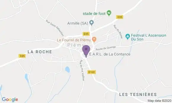 Localisation Crédit Agricole Agence de Credit Agricole de Plouguenast